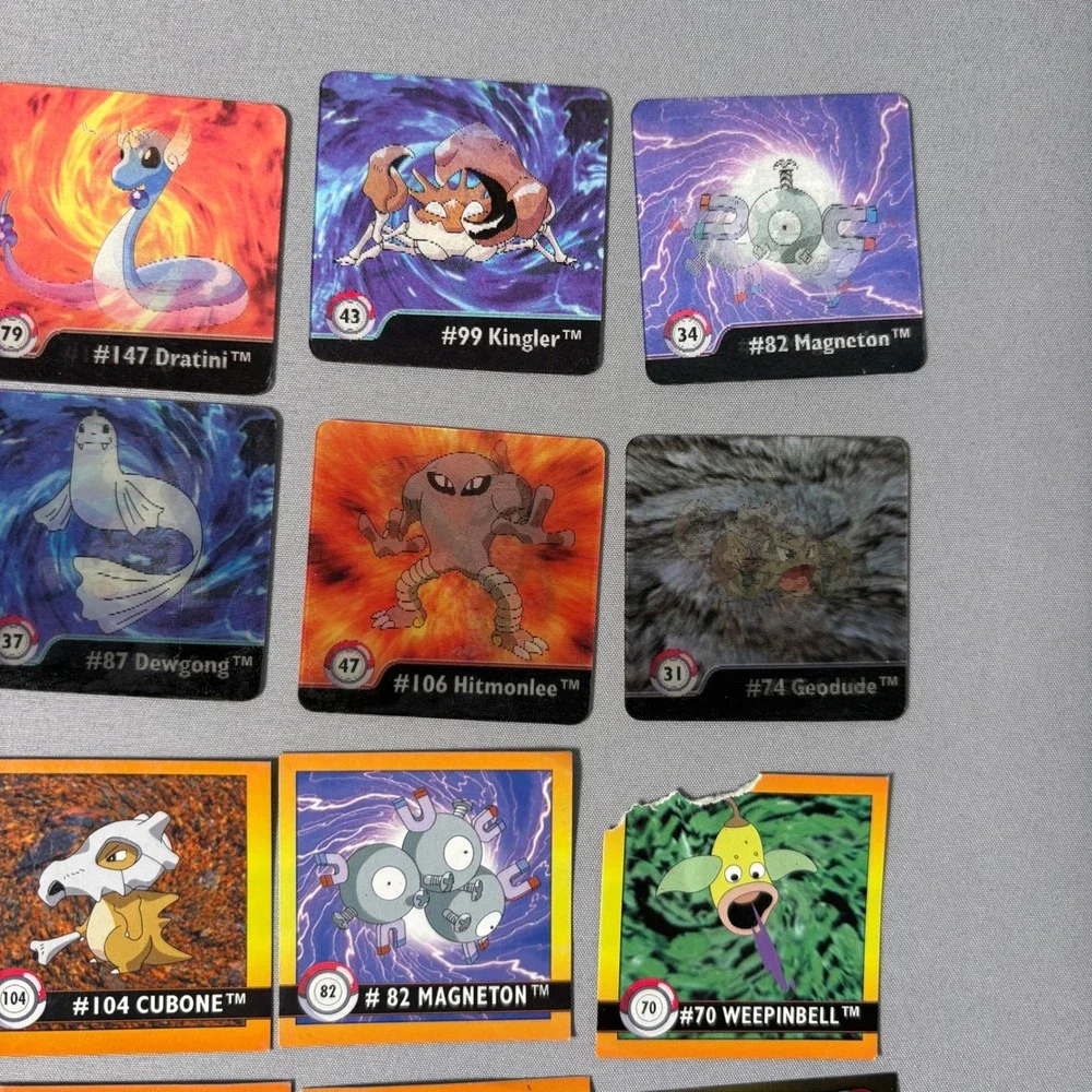 Vintage 1999 Pokemon Artbox Series 1 Sticker Lot Eevee Vaporeon Lenticular 31pc